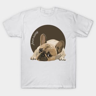 French Bulldog Frenchie Dog Breed Cursive Graphic T-Shirt